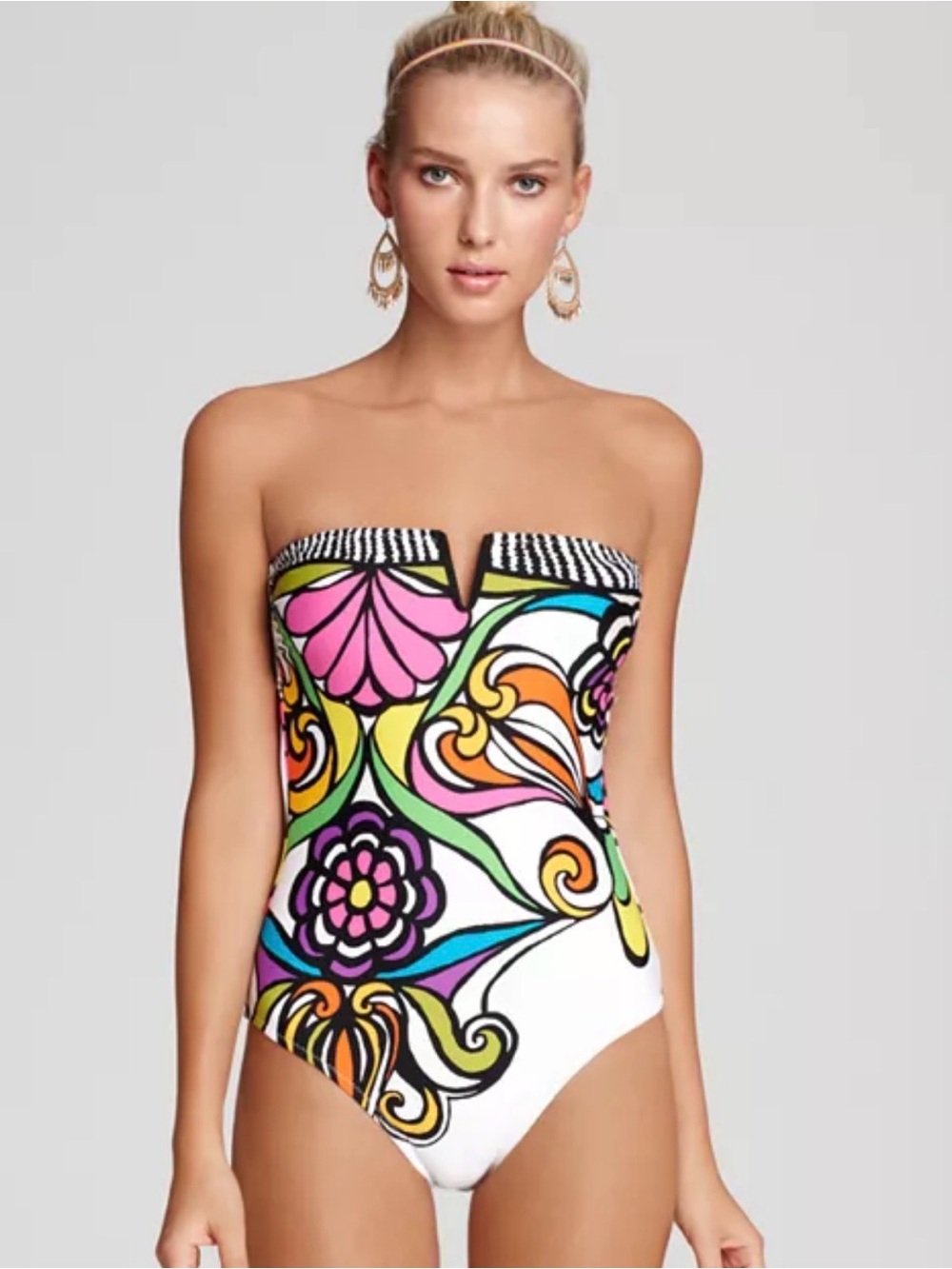 Trina Turk Aquarius Bandeau one piece - like new!
